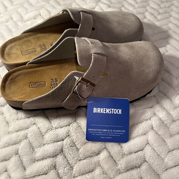 Birkenstock Boston Clog Taupe Soft Footbed Womens 6 6.5 7 7.5 8 8.5 9.5 10 10.5 - Picture 4 of 6